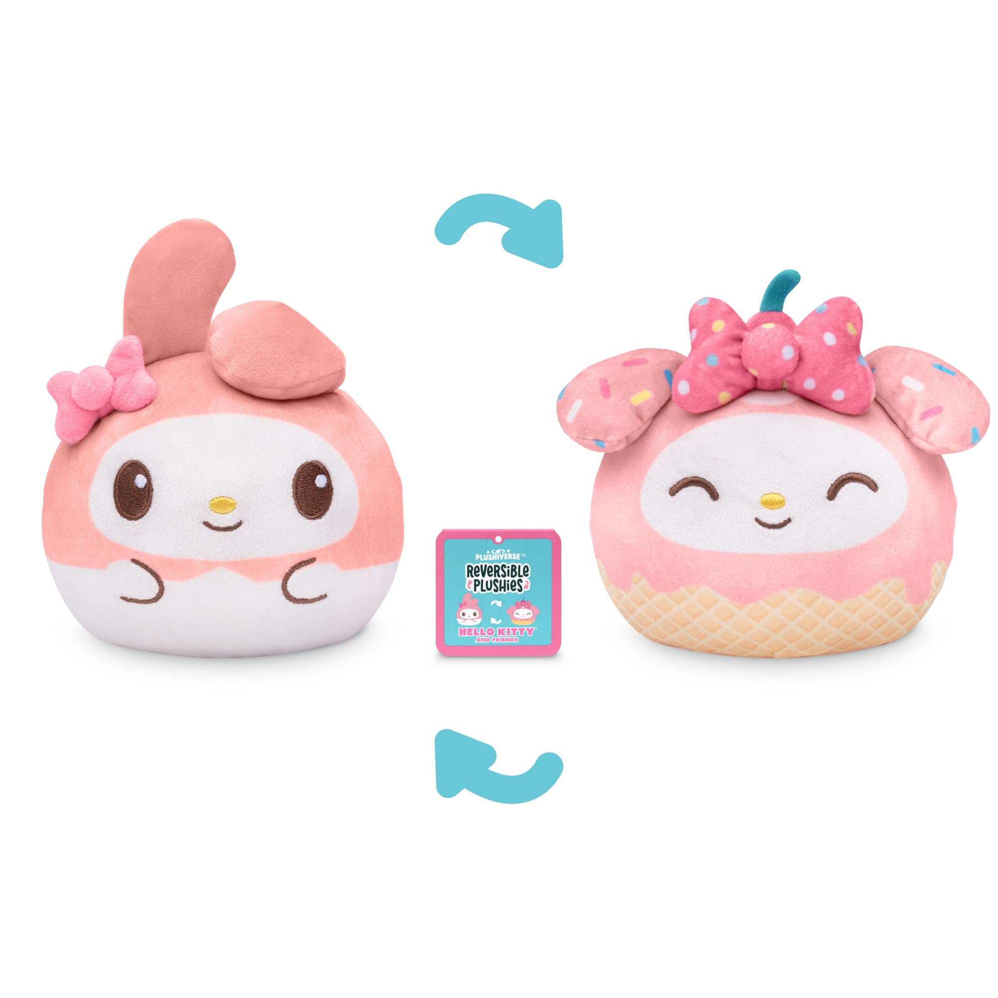 Amazon.com: TeeTurtle Reversible Sanrio My Melody Plushie 4-Inch